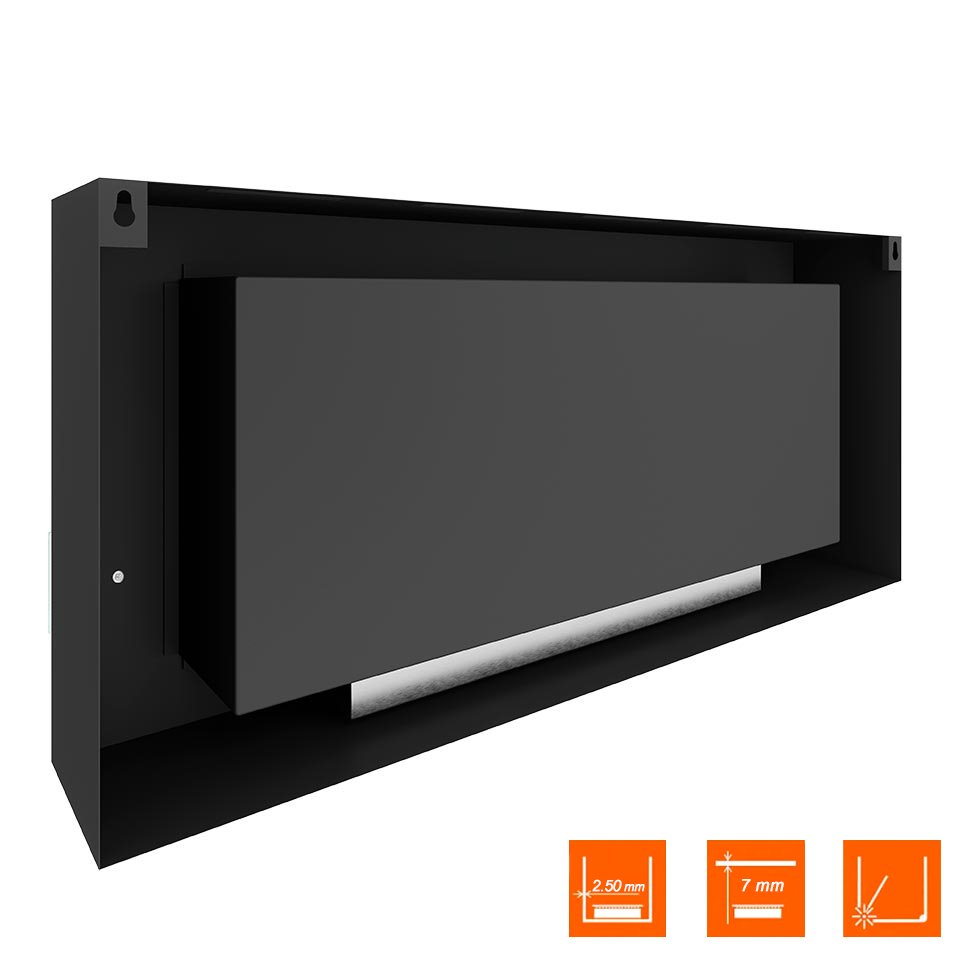 Биокамин SteelHeat WALL LONG 1200 черный, стемалит по цене 54 600 руб.