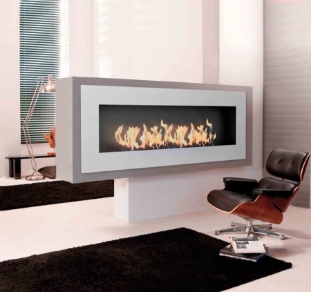 Биокамин ZeFire Elliot 1800 с белой рамкой по цене 62 200 руб.